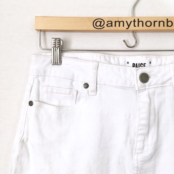 paige white denim skirt